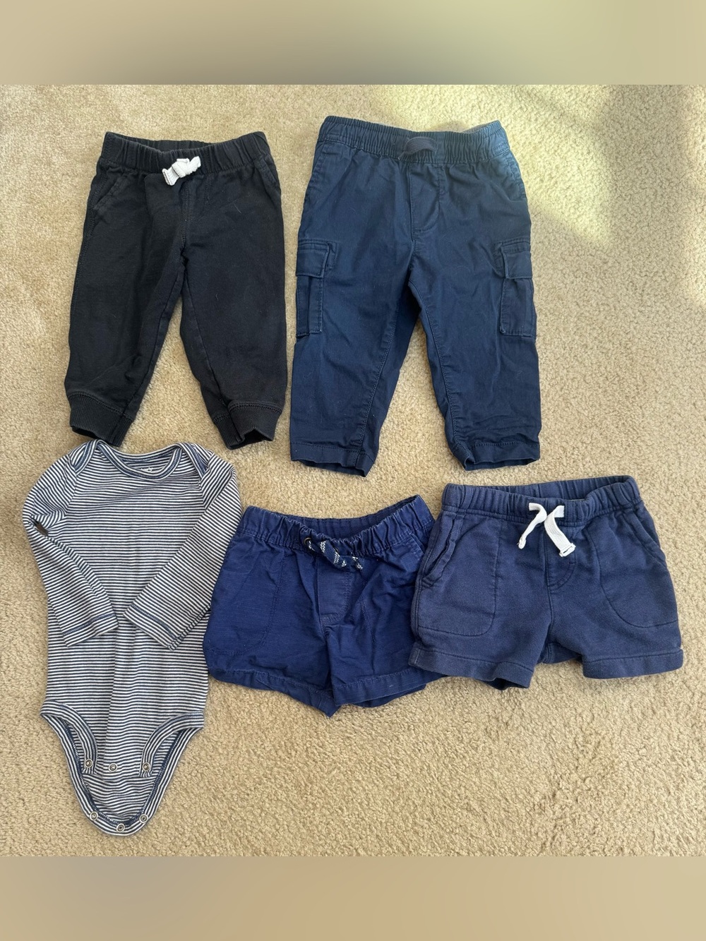 Carters/Oshkosh 12M Boys Navy/Black Clothing Bundle - 5 Pieces